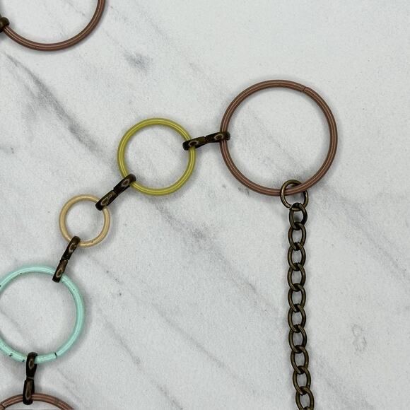 Pastel Hoop Metal Chain Link Belt Plus Size 2X - Picture 11 of 12